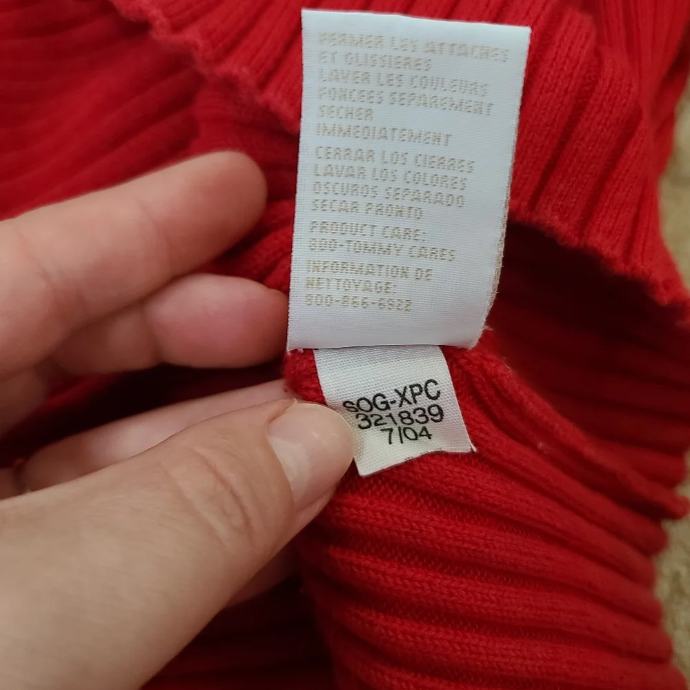 Tommy Hilfiger Red Ribbed Sweater - Picture 5 of 9